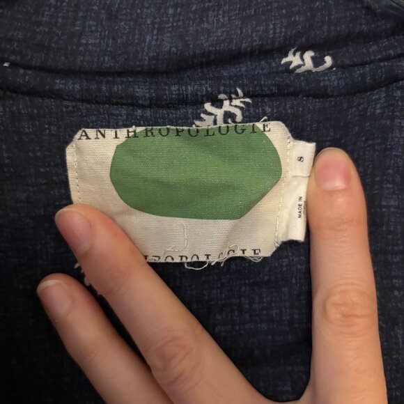 Anthropologie Paisley Quilted Jacket – Boho Lightweight Layer –Red/NAVY – VGUC - Picture 7 of 8